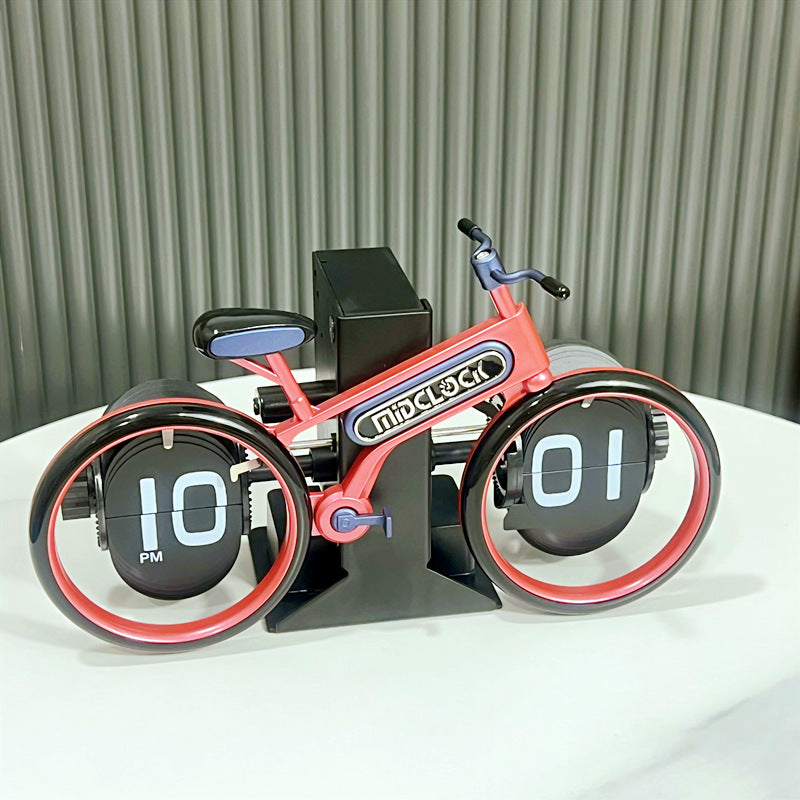 Bicycle Flip Clock Household Desk Decorative Seat Clock