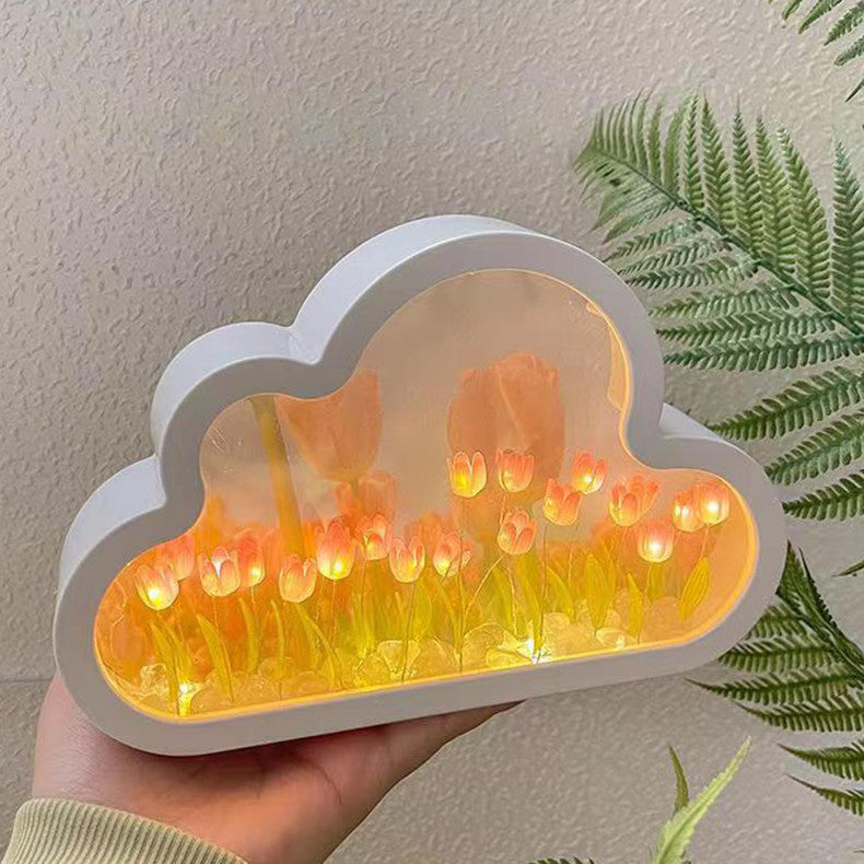 Cloud Tulip Mirror Night Light