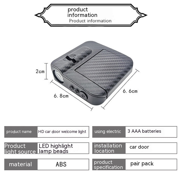 Door Sill Light Car Angle Wings LED