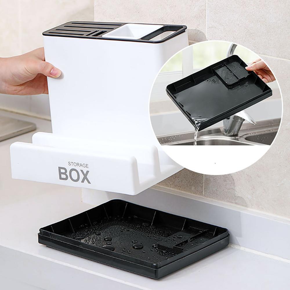 Storage Holders Kitchen Knife Plastic Storages Racks for Kitchen Convenience Cabinet