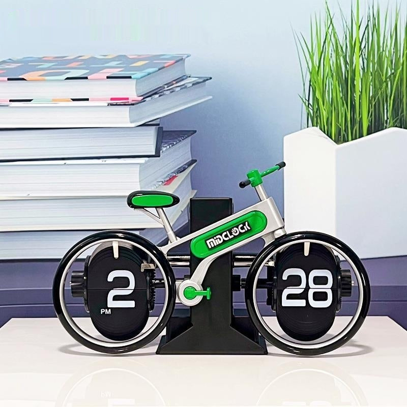 Bicycle Flip Clock Household Desk Decorative Seat Clock