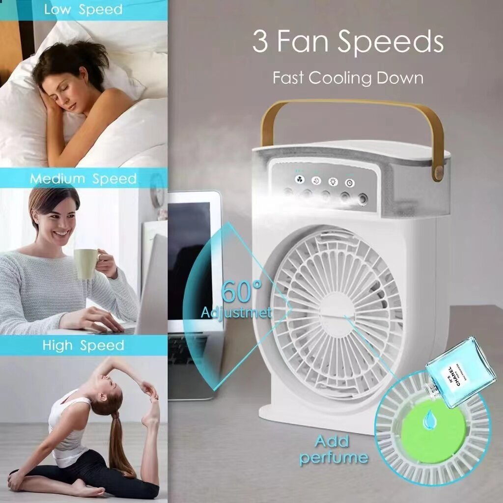 BritChill 7-Color USB Air Cooler & Humidifier