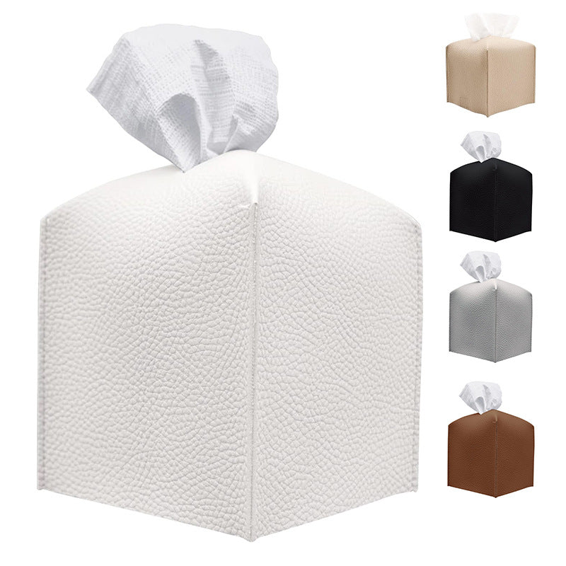 Square Tissue Box 5 Inch Inchespu Leather European And American Tissue Paper Storage Box