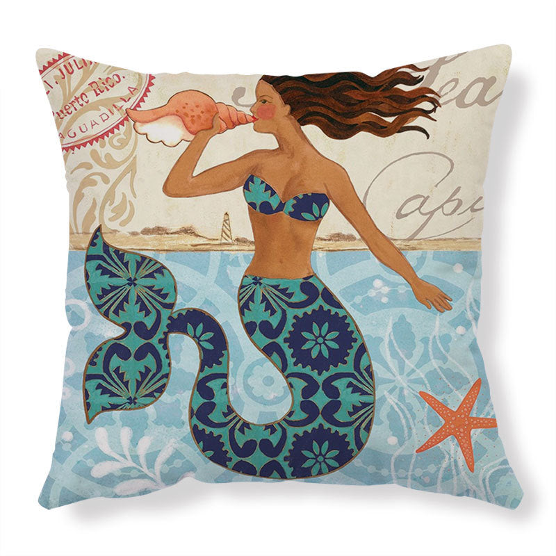 Cushion Covers Sea Turtle Printed Throw Pillowcases For Home Decor Sofa Chair Seat