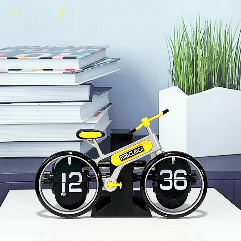 Bicycle Flip Clock Household Desk Decorative Seat Clock