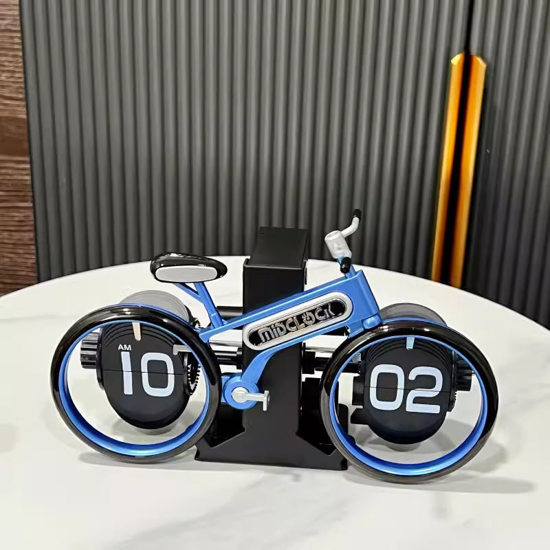 Bicycle Flip Clock Household Desk Decorative Seat Clock