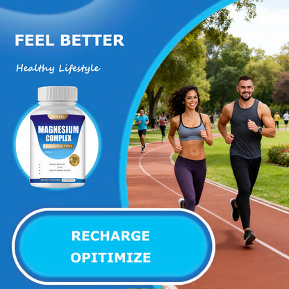 MAGNESIUM COMPLEX Wellness Capsules with Malate & Glycinate And 8 ELEMENTAL MAGNESIUM
