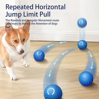Interactive Bouncing Ball for Dogs, Automatic Smart Toy, Self-moving Rotating Stimulating Pet Entertainment