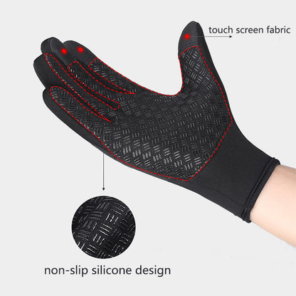 Touchscreen Waterproof Winter Sports Gloves with Fleece