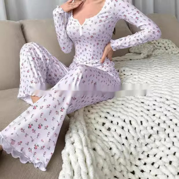 Floral Print Ladies Pajamas