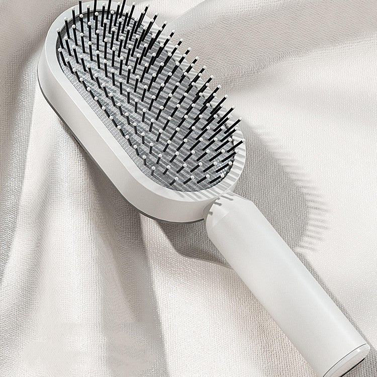 Self-Cleaning Hairbrush For Women One-key Cleaning Hair Loss Airbag Massage Scalp Comb Anti-Static Hairbrush