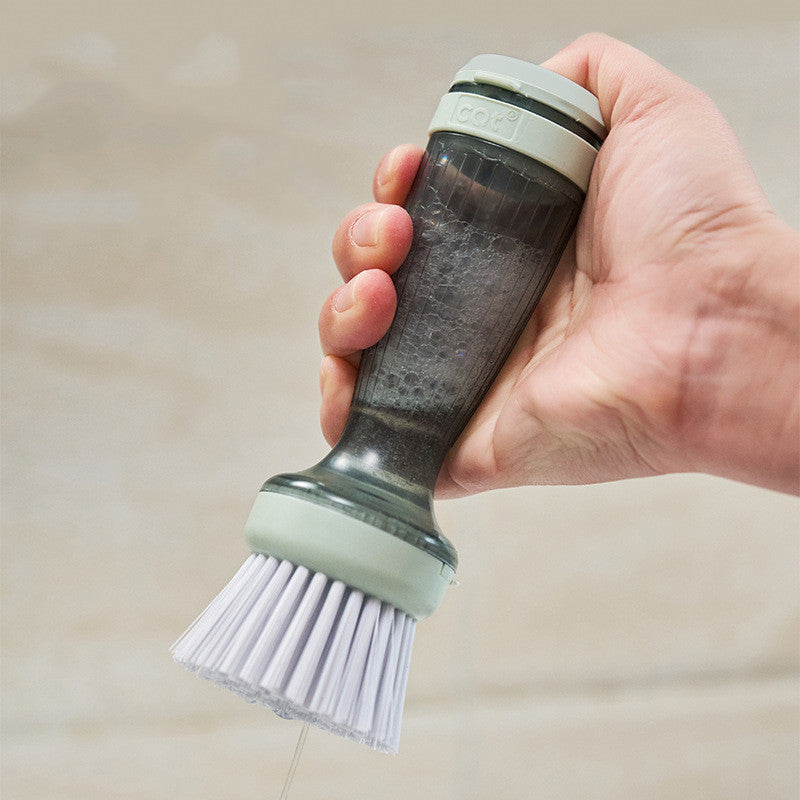 Soap-Dispensing Dish Brush – Pot, Pan, and Sink Scrubber