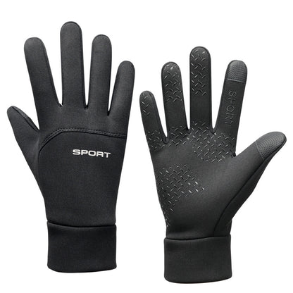 Outdoor Warm Gloves Autumn And Winter Cycling Windproof Waterproof Full Finger Skiing Cold-proof Non-slip Touchscreen Gloves