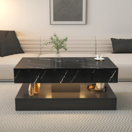 Modern Coffee Table for Living Room, Living Room Tables, Large Living Room Furniture, LED Lights