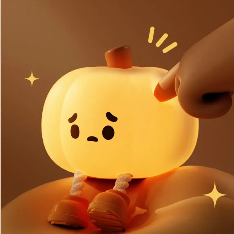 Home Decor Halloween Pumpkin Night Light Cute Soft Silicone Lamp