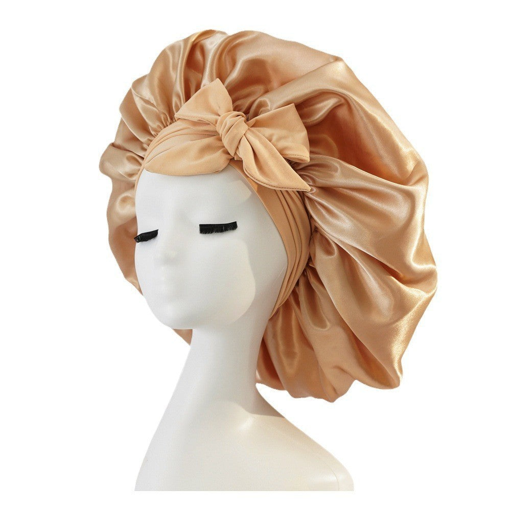 New Silk Bonnet for Sleeping Women Satin Bonnet Hair Bonnet Night Sleep Cap Scarf Wrap for Curly Hair with Tie Band for Curly Hair