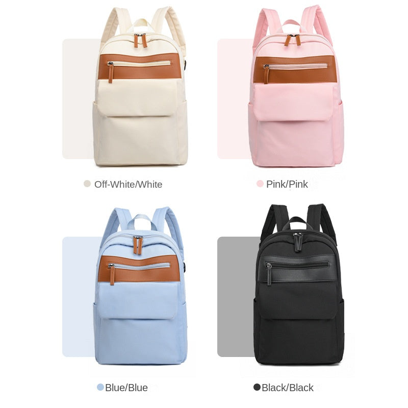 Oxford Cloth Large Capacity Backpack Women's Simple All-match Student Schoolbag High-end Casual Travel Business Backpack