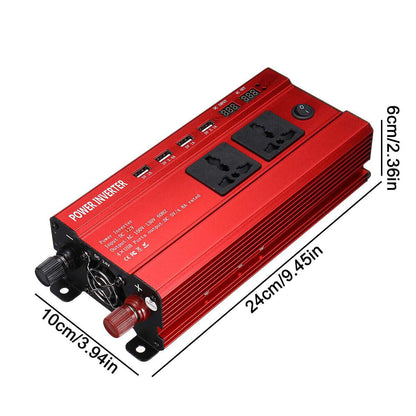 6000W Car Power Inverter Converter DC 12V To AC 240V 4 USB 2 UK Socket Sine Wave