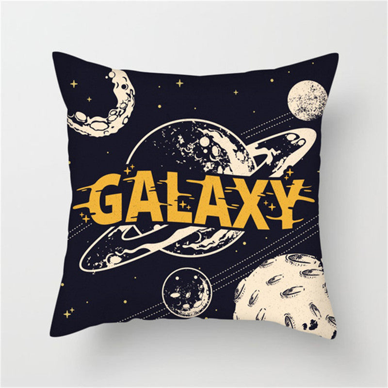 Spaceship Cartoon Cushion Cover Astronaut Rocket Pillow Case Household Pillow Case