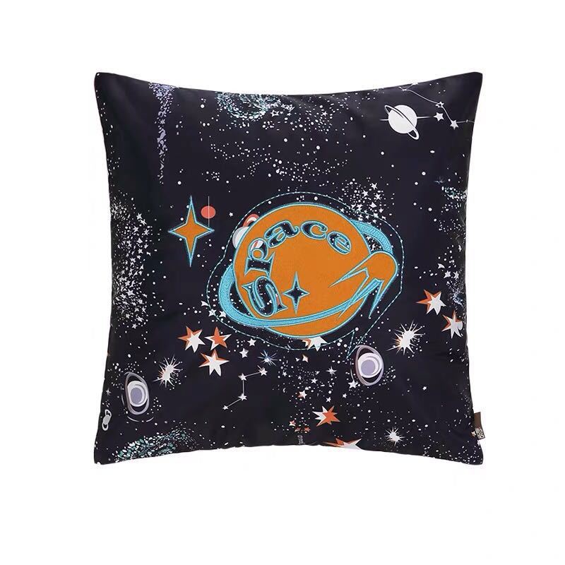 Spaceship Cartoon Cushion Cover Astronaut Rocket Pillow Case Household Pillow Case