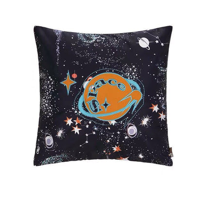 Spaceship Cartoon Cushion Cover Astronaut Rocket Pillow Case Household Pillow Case