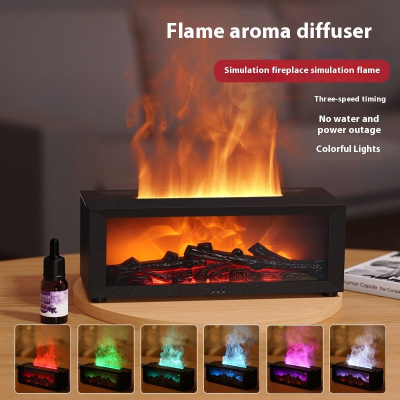 3D Flame Diffuser - Colorful Aromatherapy & Humidifier