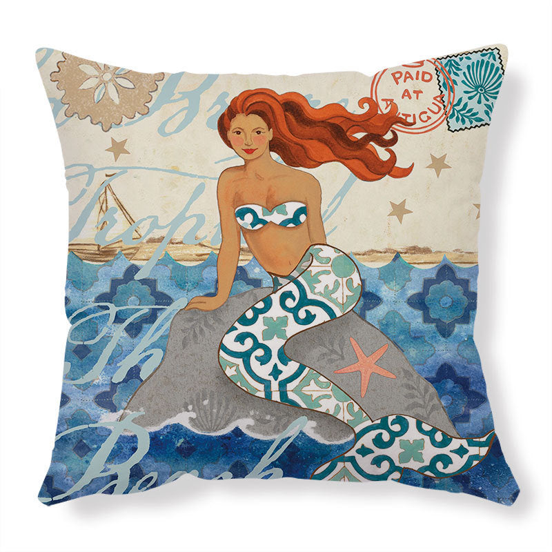 Cushion Covers Sea Turtle Printed Throw Pillowcases For Home Decor Sofa Chair Seat