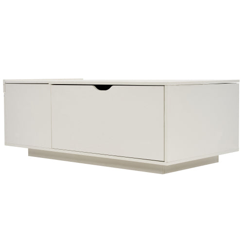 Lift Up Coffee Table, Coffee Table with Drawer, Wooden Tea Tables Sofa End Tables for Living Room Furniture, White
