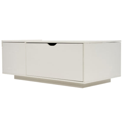 Lift Up Coffee Table, Coffee Table with Drawer, Wooden Tea Tables Sofa End Tables for Living Room Furniture, White