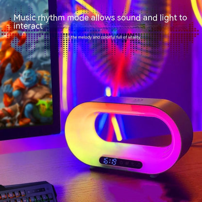 3-in-1 Smart LED Lamp | RGB Night Light, Wireless Charger & Alarm Clock