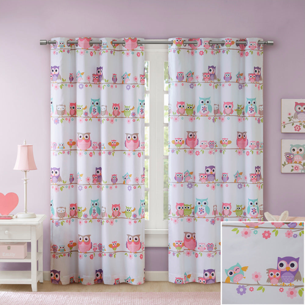 Owl Printed Blackout Curtain Panel(Only 1 Pc Panel)