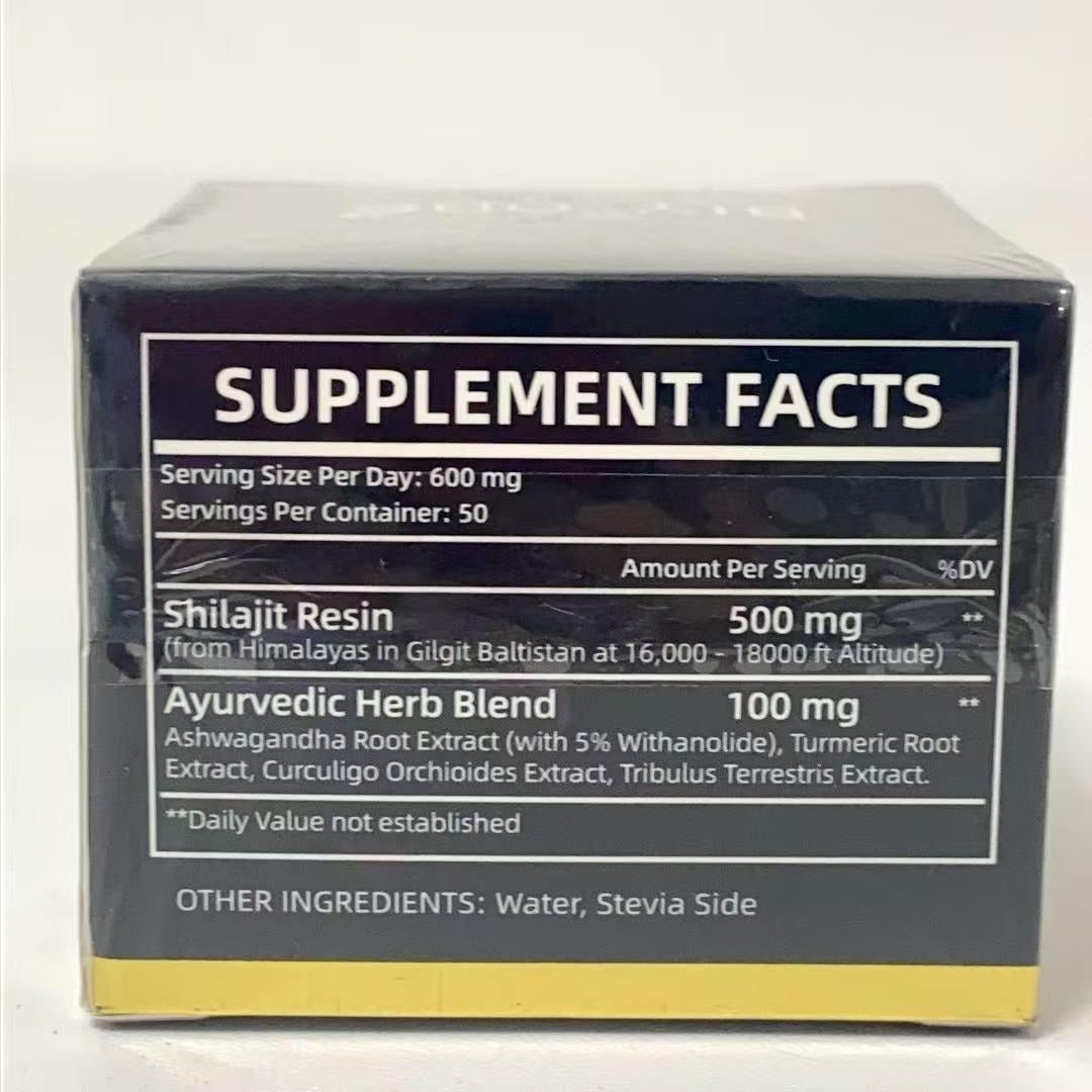 Pure Himalayan Shilajit Gummies with Ashwagandha, Goks Hura Other Herbs L Nodded Sugar L 60 Chewable Edible Supplement