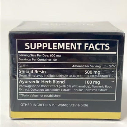 Pure Himalayan Shilajit Gummies with Ashwagandha, Goks Hura Other Herbs L Nodded Sugar L 60 Chewable Edible Supplement