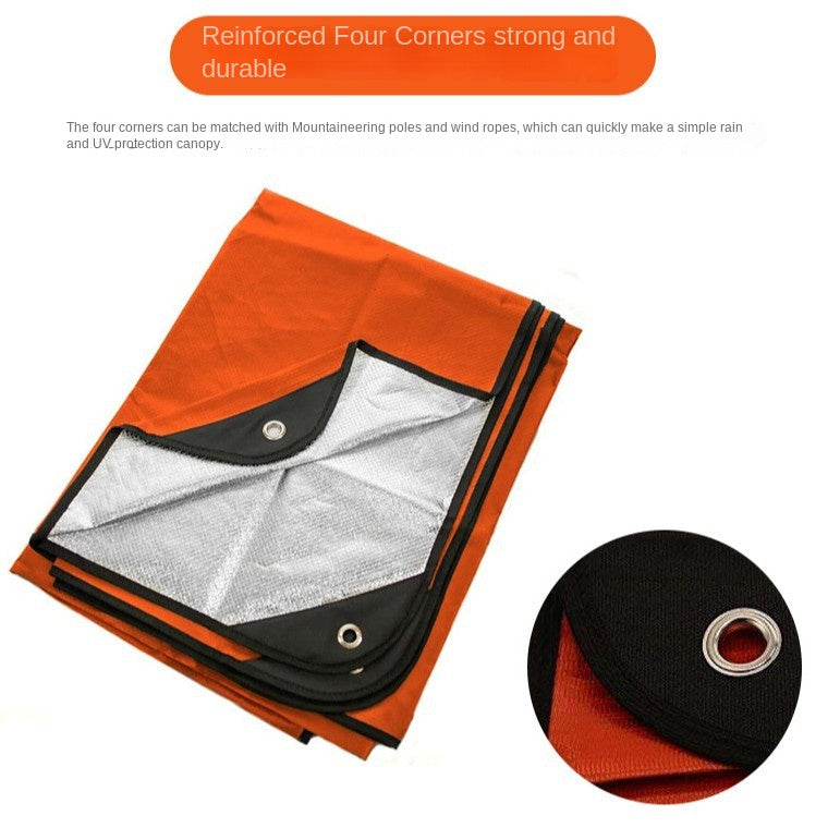 Outdoor Multifunctional Emergency Blanket Pe Emergency Blanket Survival Blanket Outdoor Camping Survival Portable Foldableing Insulation Blanket Camping Style