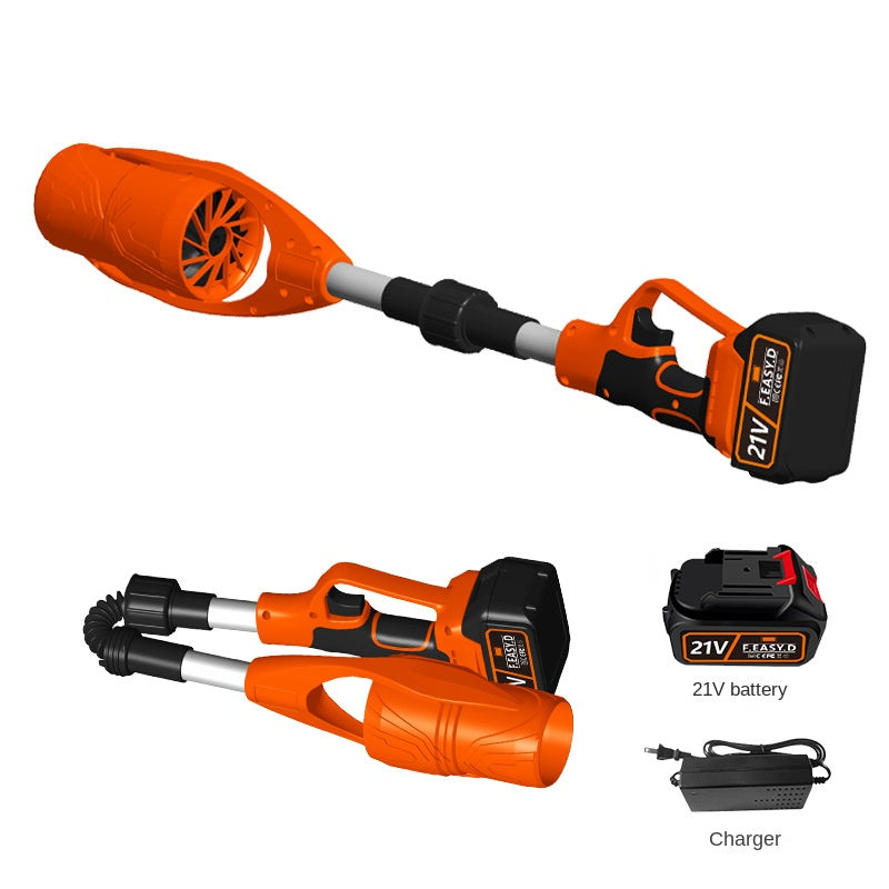 Rechargeable Lithium Battery Dust Blowing Gun, Leaf Blower, Foldable Electric Wireless High-Power Blower, Snow Blowing Dust Blower, Blower Fan