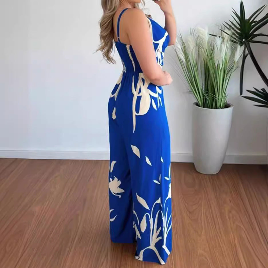 Women's Backless Waist slimming Wide-leg Jumpsuit