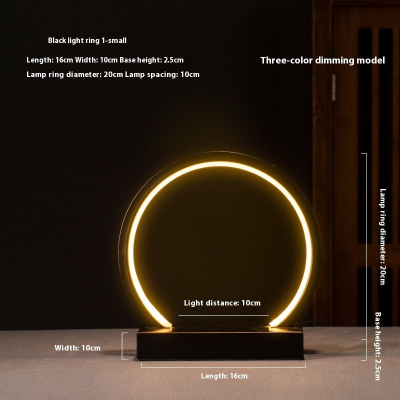 New Chinese Style Creative Zen Decoration Home Backflow Incense Living Room LED Lamp Ring