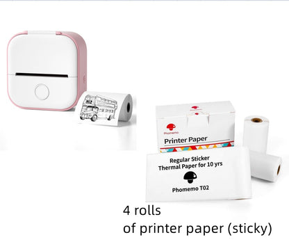 Portable Mini Thermal Label Printer | Bluetooth Price Tag & Photo Printer