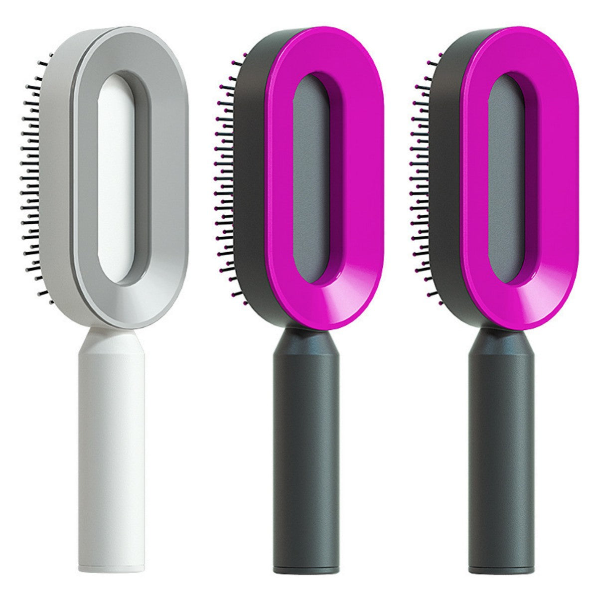 Self-Cleaning Hairbrush For Women One-key Cleaning Hair Loss Airbag Massage Scalp Comb Anti-Static Hairbrush