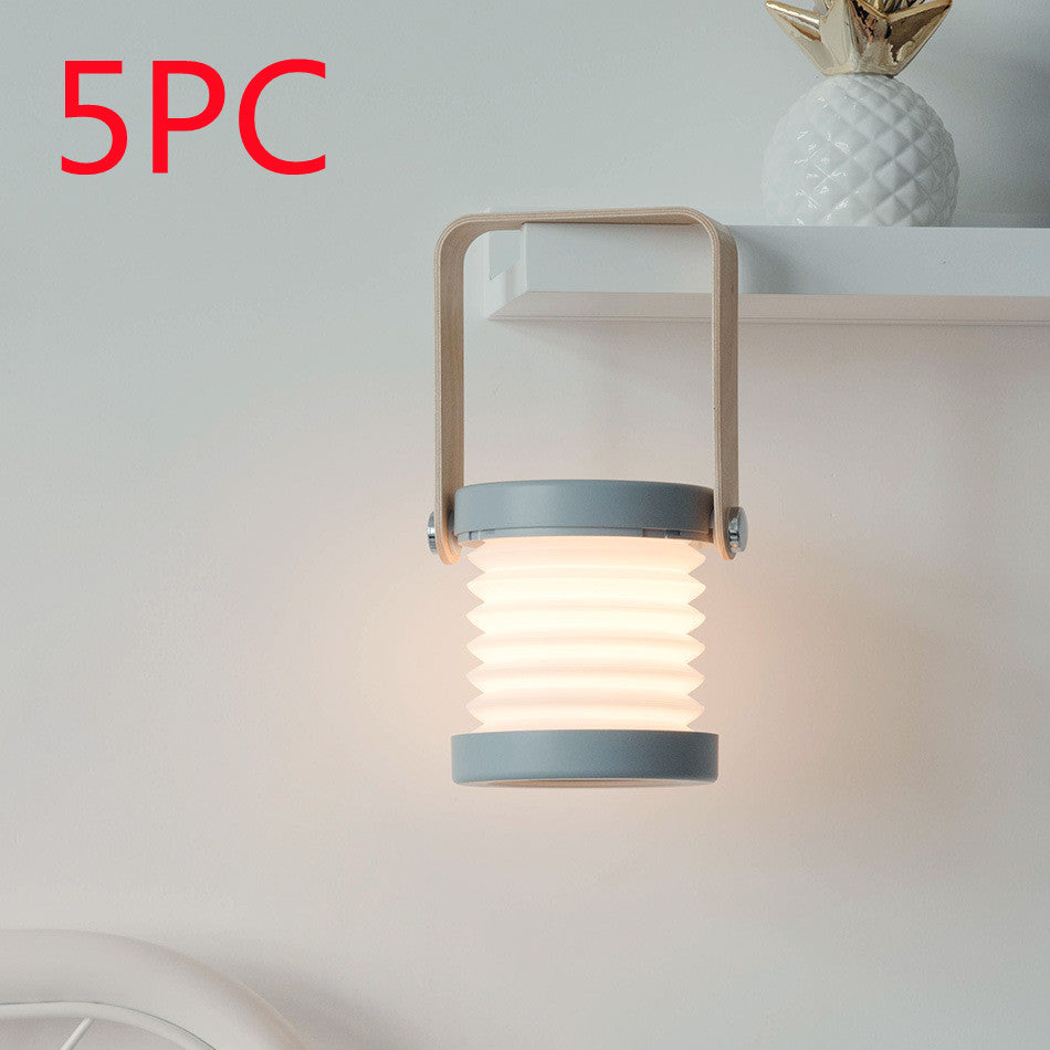 Foldable Touch Dimmable Reading LED Night Light Portable Lantern Lamp USB Rechargeable for Home Decor