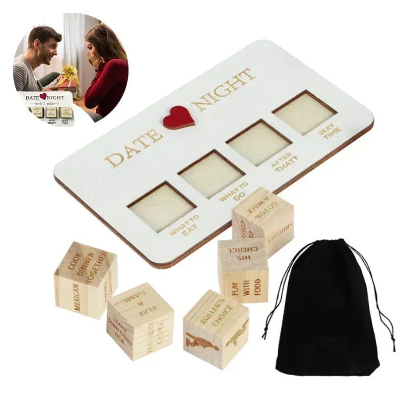 Wooden Date Night Dice Wooden Date Night Ideas Game Dice Romantic Couple