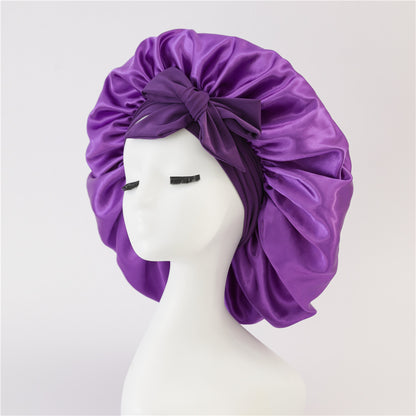 New Silk Bonnet for Sleeping Women Satin Bonnet Hair Bonnet Night Sleep Cap Scarf Wrap for Curly Hair with Tie Band for Curly Hair