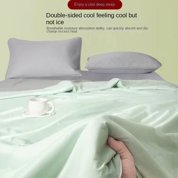 Cool Summer Quilt Explosions Antibacterial Ice Silk Summer Quilt Single Double Dormitory Machine Washable Air Conditioning Thin Quilt