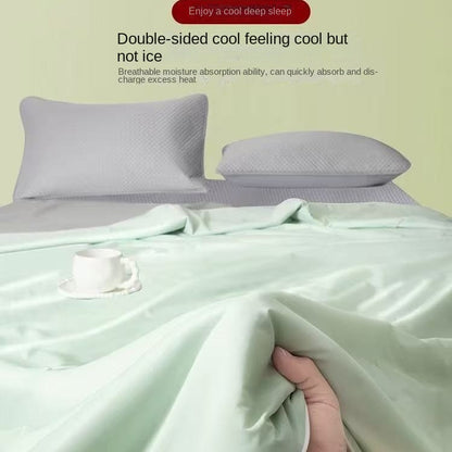 Cool Summer Quilt Explosions Antibacterial Ice Silk Summer Quilt Single Double Dormitory Machine Washable Air Conditioning Thin Quilt