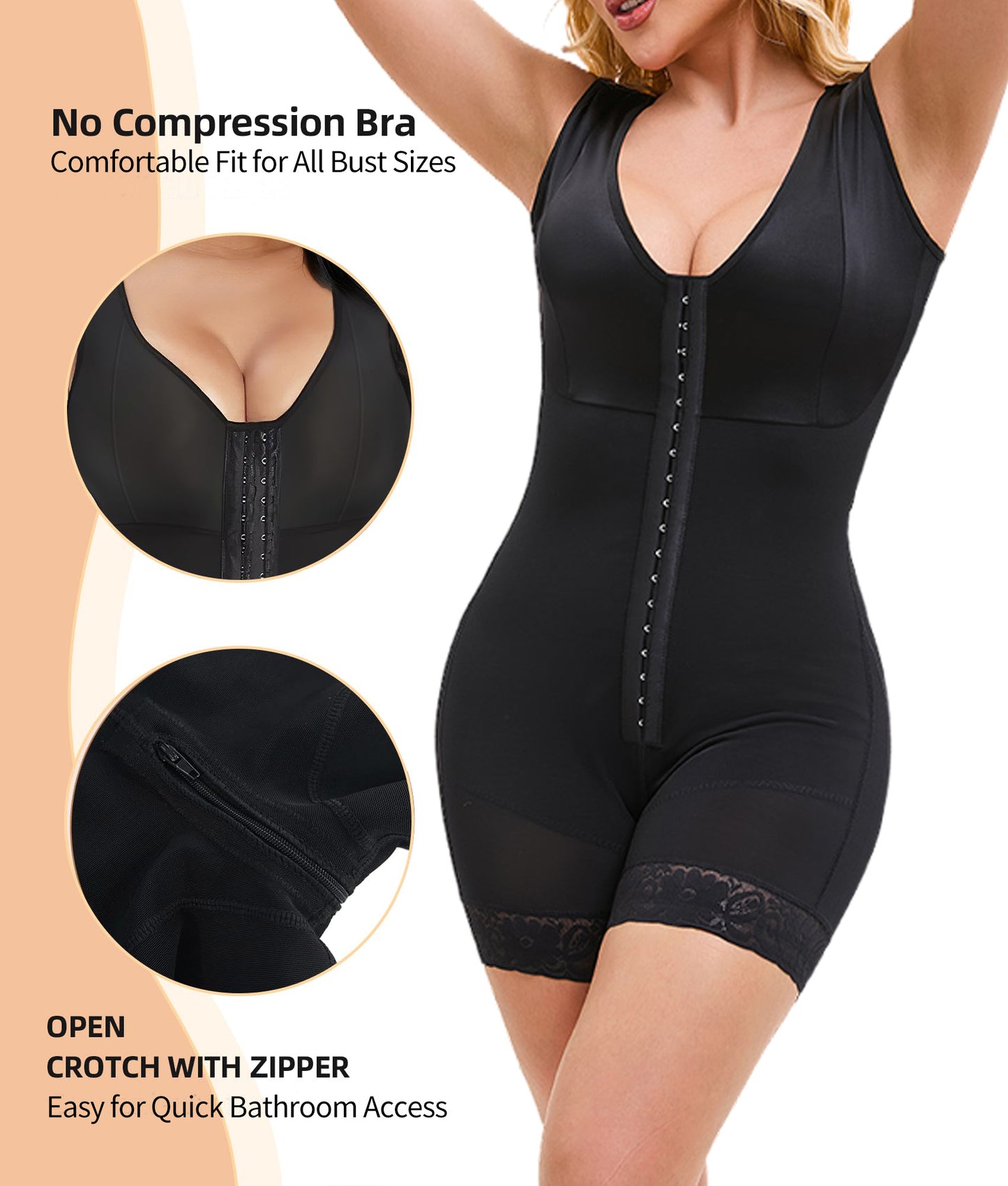 Shapewear Jumpsuit for Women Tummy Control Post Surgery Full Body Shaper
