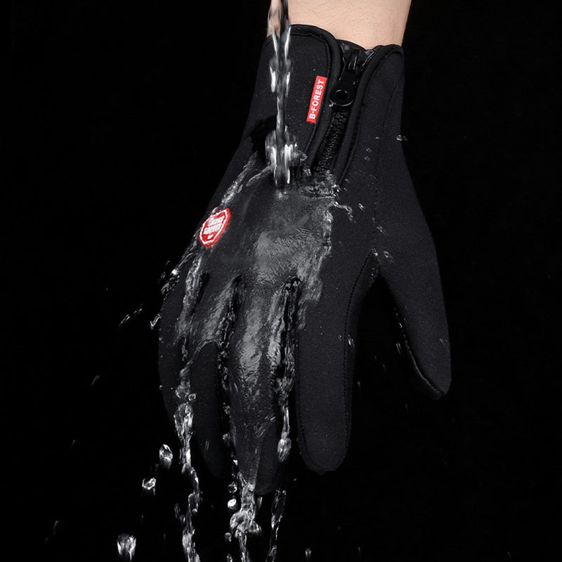 Touchscreen Waterproof Winter Sports Gloves with Fleece