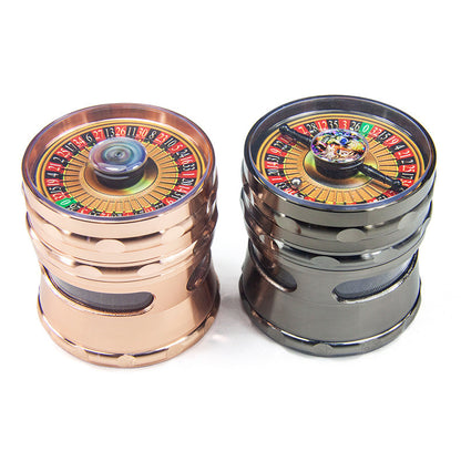 Zinc Alloy Pointer Roulette Wheel Tobacco Grinder