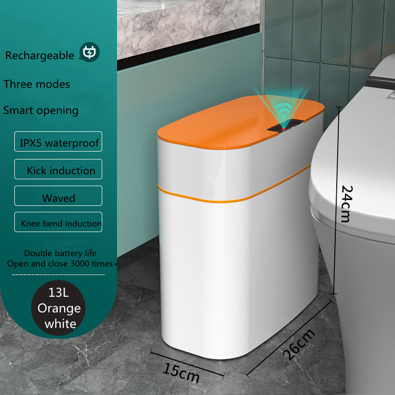 Smart Trash Can with Lid for Bedroom and Living Room Kitchen