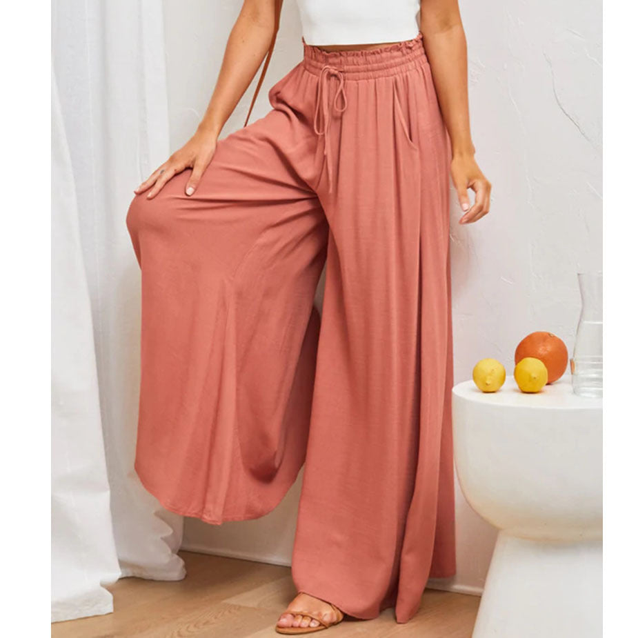 Printed Comfortable Casual Wide-leg women's Trousers