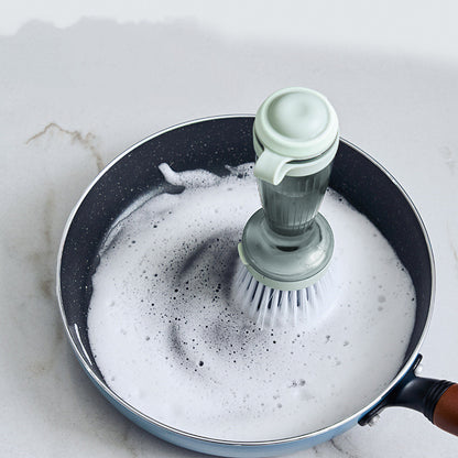 Soap-Dispensing Dish Brush – Pot, Pan, and Sink Scrubber